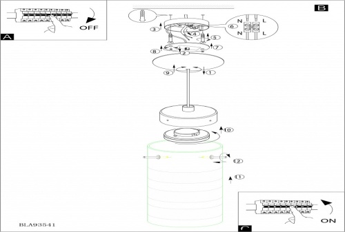 Подвесной светильник Eglo Olvero 93541 в Нижнем Новгороде фото 3