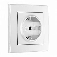 Розетка с заземлением и со шторкой Arte Milano SET06-1 SET06-1-40-1 silver в Нижнем Новгороде