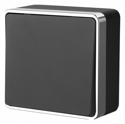 Выключатель проходной одноклавишный без рамки Werkel Gallant (черный/хром) W5012035 в Нижнем Новгороде