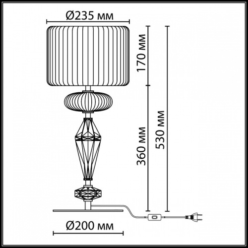 Настольная лампа декоративная Odeon Light Terra 5414/2T в Нижнем Новгороде фото 4