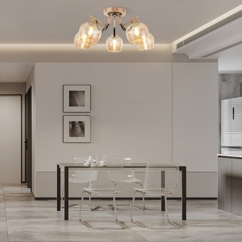 Потолочная люстра Arte Milano AMALFI-322306 322306/5 FG+BK в Нижнем Новгороде фото 2
