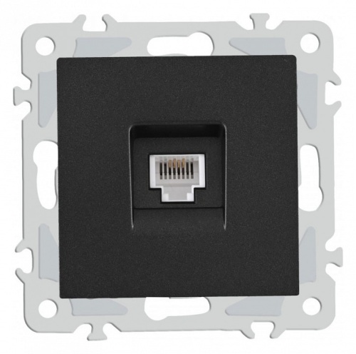 Розетка телефонная RJ-11 без рамки Arte Milano am-206 206.51-1.black в Нижнем Новгороде