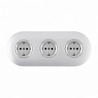 Розетка с заземлением и со шторкой Arte Milano SET08-3 SET08-3-40-1x3 silver в Нижнем Новгороде