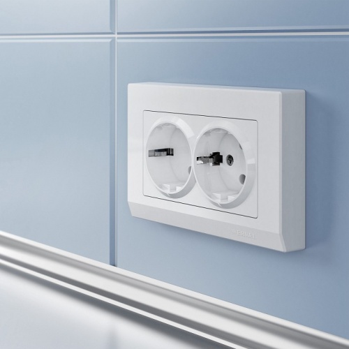 Розетка двойная с заземлением, без рамки Werkel белый W1172001 в Нижнем Новгороде фото 4