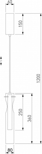 Подвесной светильник Eurosvet Swan 50253/1 LED графит в Дзержинске фото 2