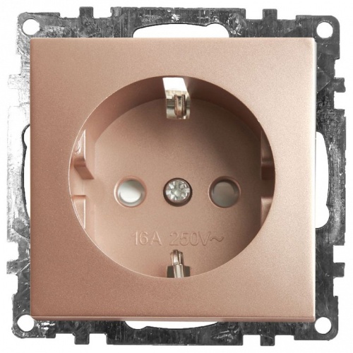 Розетка с заземлением и со шторкой, без рамки Stekker Катрин 39596 в Нижнем Новгороде