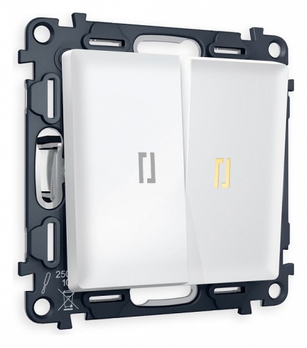 Выключатель двухклавишный с подсветкой без рамки Ambrella Volt ALFA MA124010 в Нижнем Новгороде