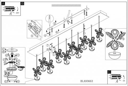 Подвесной светильник Eglo Pianopoli 93663 в Нижнем Новгороде фото 2