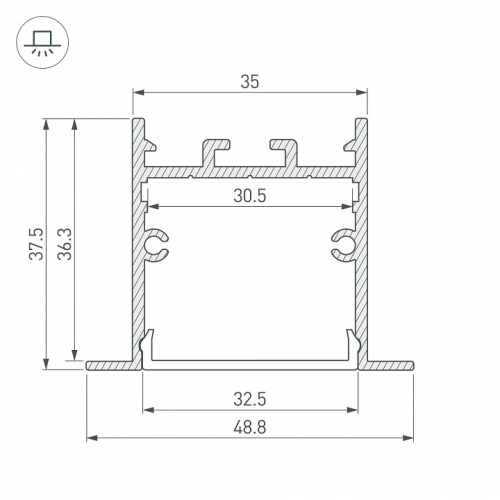 Профиль встраиваемый Arlight SL-LINIA 039389 в Нижнем Новгороде фото 2