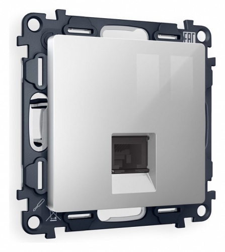 Розетка Ethernet RJ-45 и со шторками, без рамки Ambrella Volt ALFA MA412010 в Нижнем Новгороде