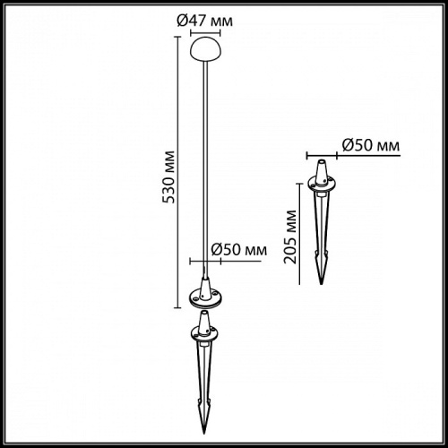 Наземный низкий светильник Odeon Light VERDE 7122/4GL в Нижнем Новгороде фото 7