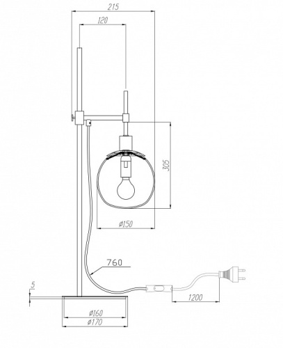 Настольная лампа декоративная Maytoni Erich MOD221-TL-01-G в Сургуте фото 5