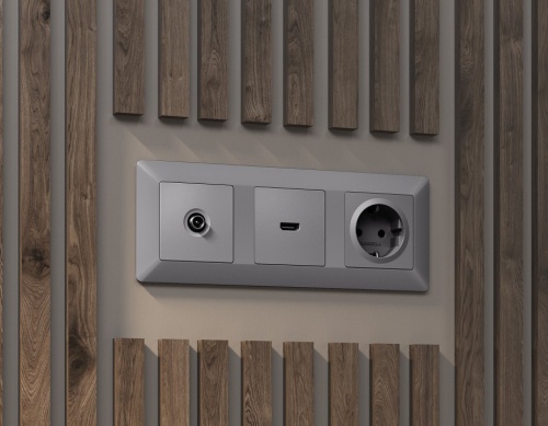 Накладка для ТВ-розетки Ambrella Volt ALFA AP5130 в Нижнем Новгороде фото 2