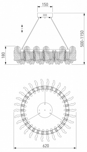 Подвесной светильник Bogate's Farfalla 90374/1 в Нижнем Новгороде фото 3