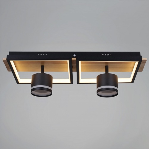 Накладной светильник 19560-0.3-2+2 BK+WOOD в Нижнем Новгороде фото 5