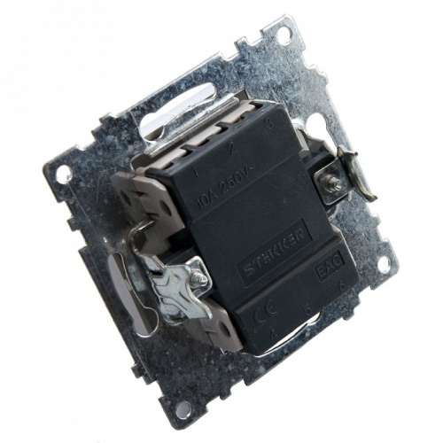 Выключатель двухклавишный с подсветкой без рамки Stekker Катрин 39593 в Нижнем Новгороде фото 2