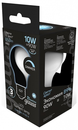Лампа светодиодная Gauss 1022 E27 10Вт 4100K 102202210-D в Нижнем Новгороде фото 4
