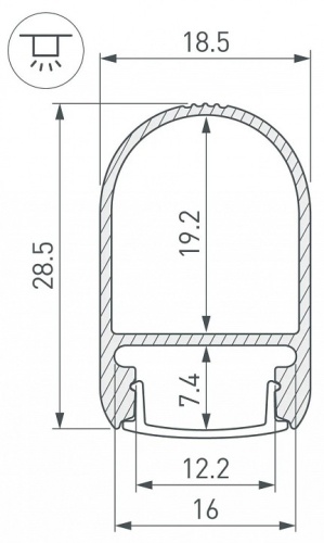 Профиль накладной Arlight WARDROBE 053565 в Нижнем Новгороде фото 3