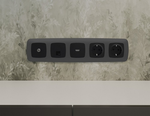 Розетка Ethernet RJ-45 и со шторками, без рамки Ambrella Volt OMEGA MO812005 в Нижнем Новгороде фото 4