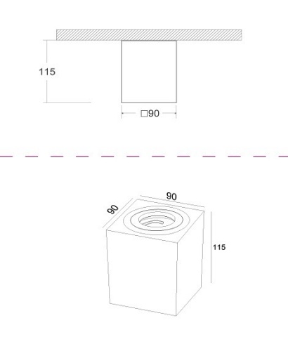 Накладной светильник Maytoni Atom C017CL-01B в Ермолино фото 3