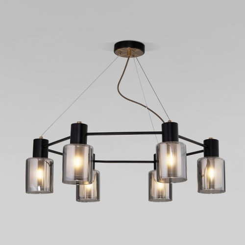Подвесная люстра Eurosvet Notion 70219/6 черный/античная бронза в Нижнем Новгороде