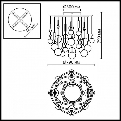 Подвесная люстра Odeon Light Callisto 5457/21C в Нижнем Новгороде фото 5