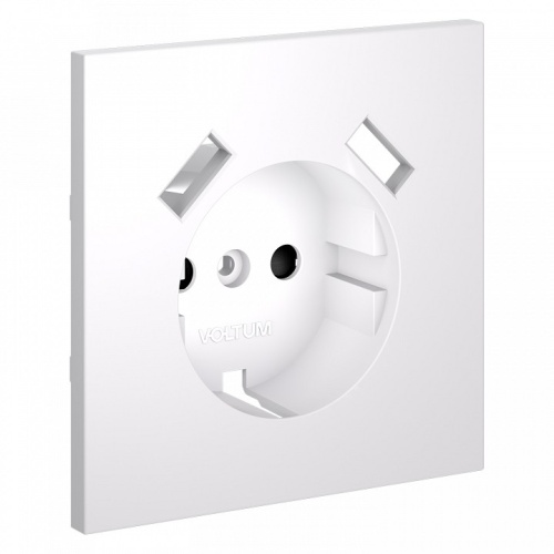 Накладка для розетки с заземлением и со шторками и 2хUSB type A Voltum S70 VLS000902 в Нижнем Новгороде фото 3