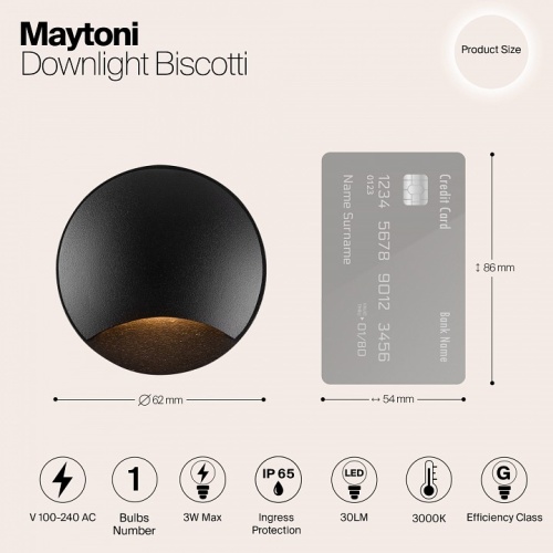 Встраиваемый в дорогу светильник Maytoni Biscotti O035-L3B3K в Слободском фото 3