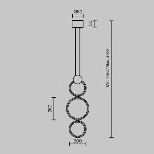 Подвесной светильник Maytoni Link MOD357PL-L20BS3K в Симе фото 4