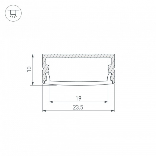 Профиль накладной Arlight ARH-WIDE-H10-2000 ANOD 016142 в Нижнем Новгороде фото 2