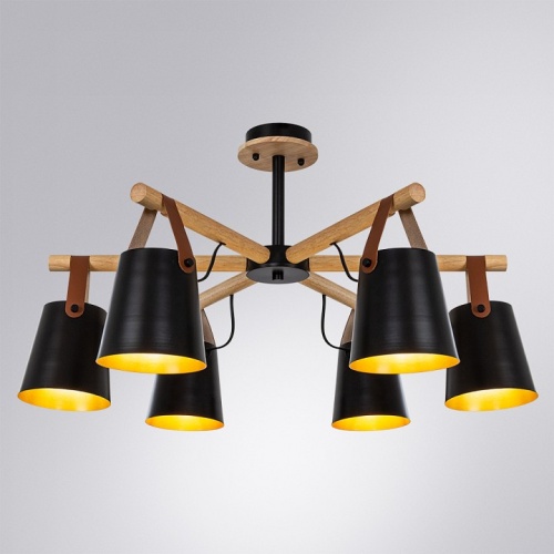 Люстра на штанге Arte Lamp Thomas A7032PL-6BK в Ермолино фото 7