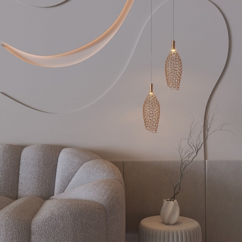 Подвесной светильник Eurosvet Ruche 90380/1 золото в Нижнем Новгороде фото 3