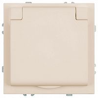 Розетка с заземлением и со шторкой, с крышкой Stekker Эмили 49907 в Нижнем Новгороде