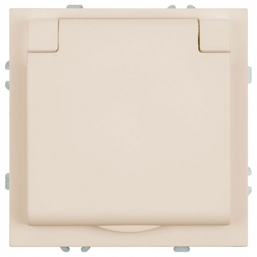 Розетка с заземлением и со шторкой, с крышкой Stekker Эмили 49907 в Нижнем Новгороде