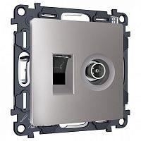 ТВ-розетка и розетка Ethernet RJ-45 без рамки Ambrella Volt ALFA MA512510 в Нижнем Новгороде