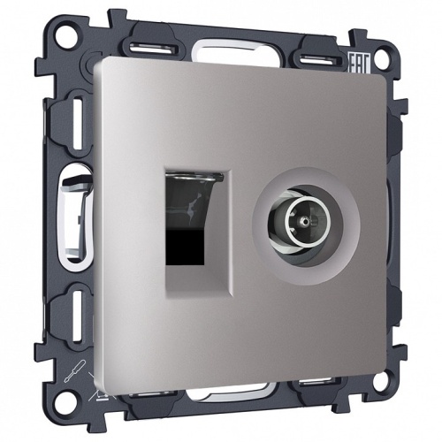 ТВ-розетка и розетка Ethernet RJ-45 без рамки Ambrella Volt ALFA MA512510 в Нижнем Новгороде