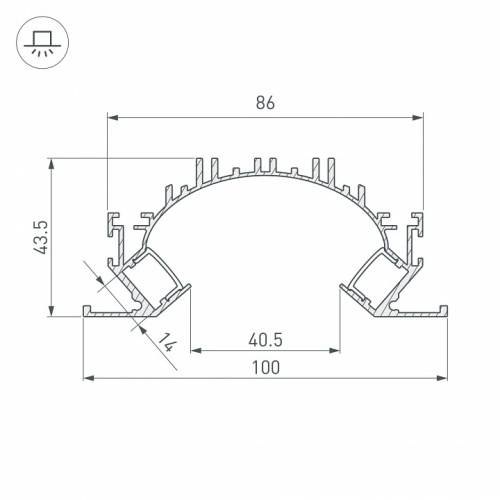 Профиль для карнизов Arlight ARH-DUAL 036364 в Нижнем Новгороде фото 2