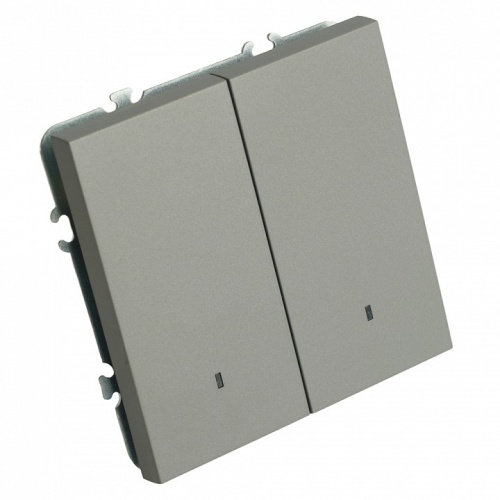 Выключатель двухклавишный с подсветкой без рамки Stekker Эмили 49942 в Нижнем Новгороде фото 4