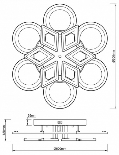 Потолочная люстра Escada Mosaic 10248/12LED в Городце фото 4