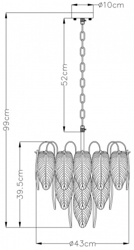 Подвесная люстра Arte Lamp Evie A4052LM-6SG в Качканаре фото 3