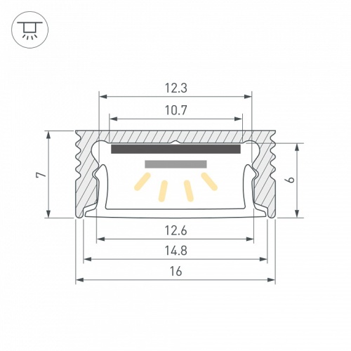 Профиль накладной Arlight SL 059785 в Нижнем Новгороде фото 2
