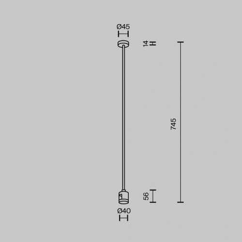 Основание на штанге Maytoni Accessories for tracks Flarity TRA159С-IPC1-BS в Яранске фото 2