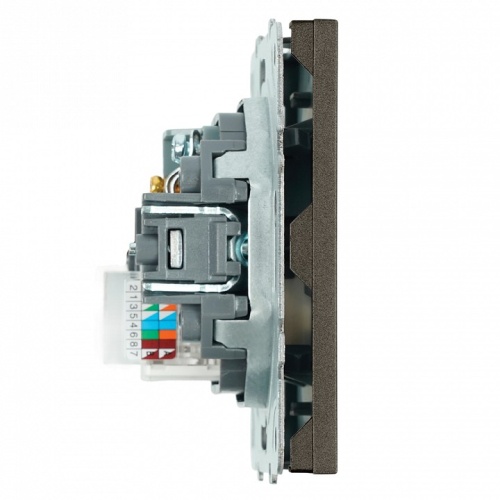 ТВ-розетка и розетка Ethernet RJ-45 без рамки Stekker Эмили 49924 в Нижнем Новгороде фото 3