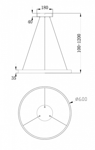 Подвесной светильник Maytoni Rim MOD058PL-L32B4K в Ермолино фото 2