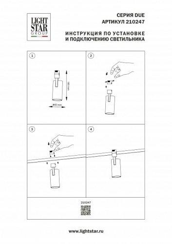 Светильник на штанге Lightstar Due Hermes 210247 в Нижнем Новгороде фото 4