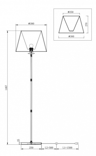 Торшер Freya Forte FR1006FL-01G в Нижнем Новгороде фото 3
