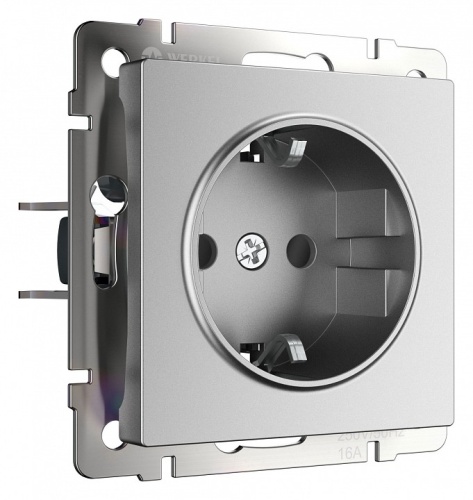 Розетка с заземлением и со шторками, без рамки Werkel серебряный матовый W1171165 в Нижнем Новгороде