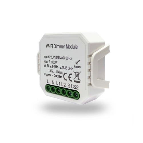RL1004-DM Двухканальное Wi-Fi реле-диммер 2 x 100 Вт в Похвистнево