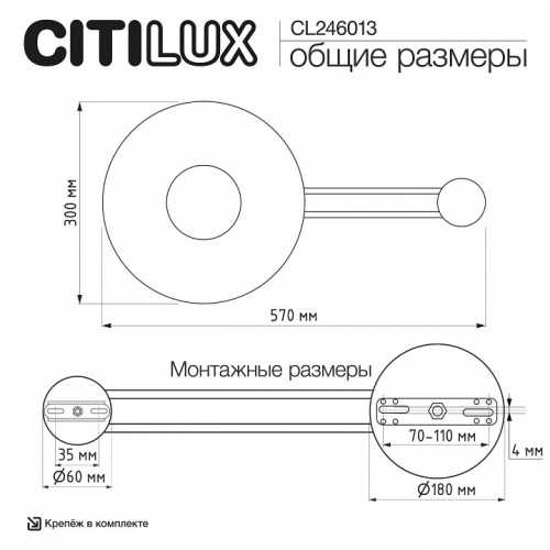 Накладной светильник Citilux MARES CL246013 в Нижнем Новгороде фото 2
