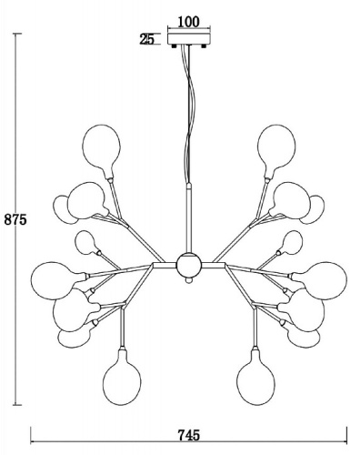 Подвесная люстра Freya Florencia FR5049PL-27B в Нижнем Новгороде фото 4
